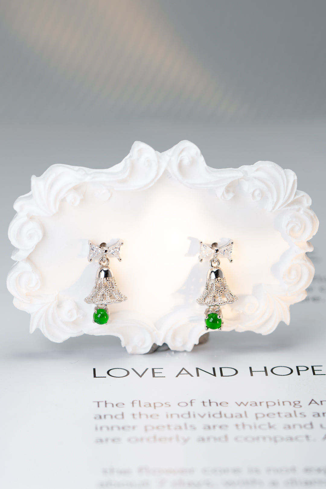 Bell Earrings S925 Silver Jade