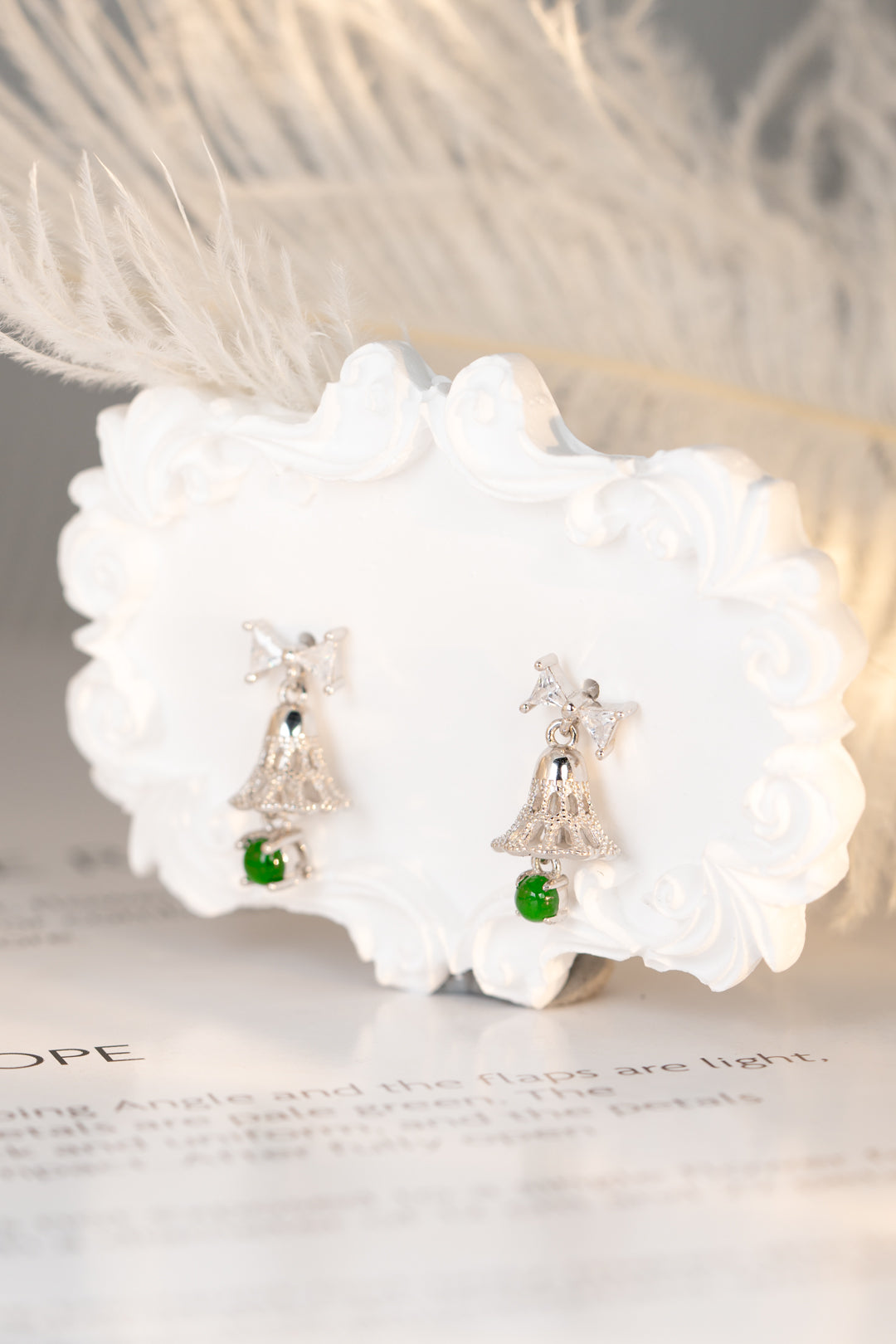 Bell Earrings S925 Silver Jade