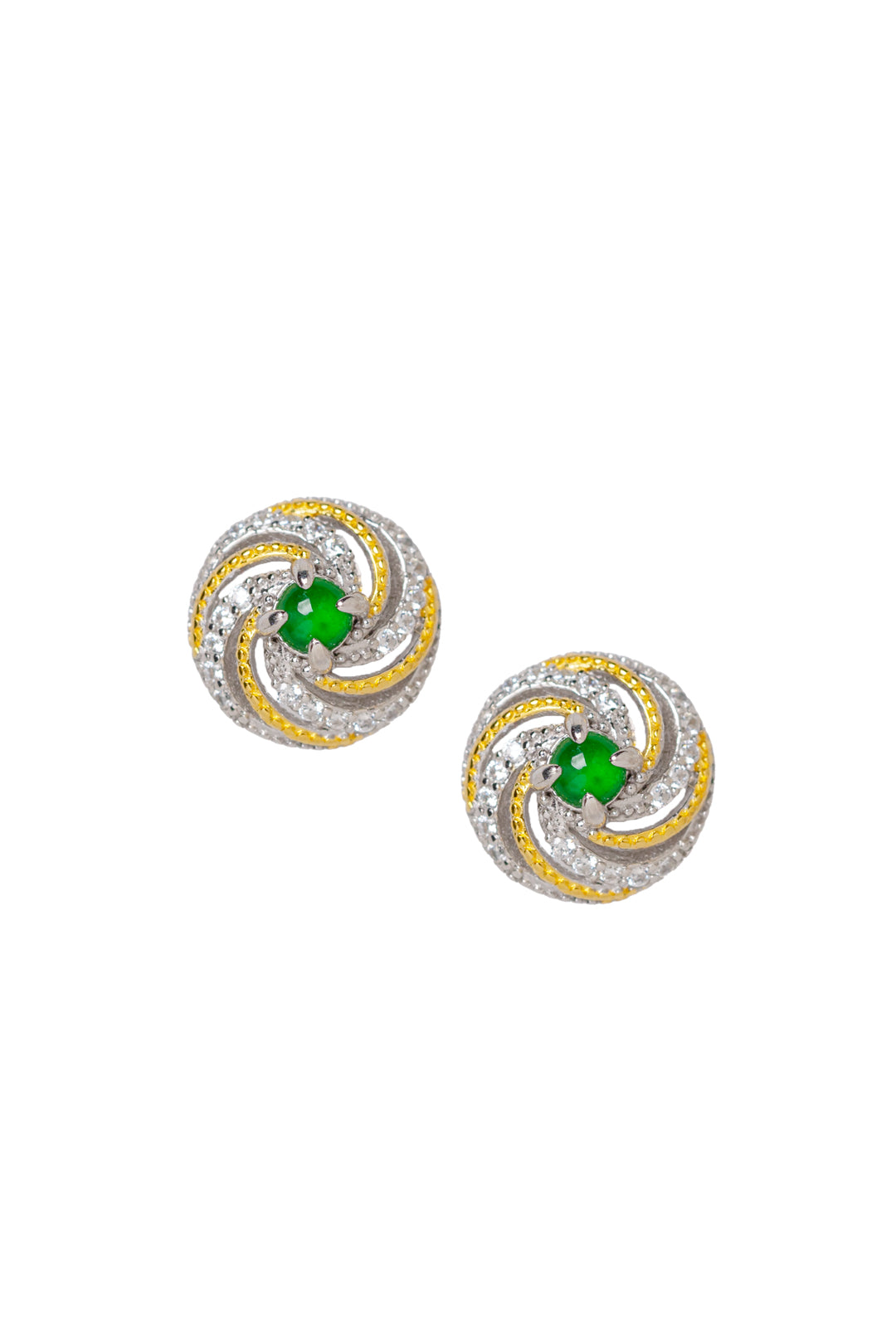 Egg-shaped earrings S925 silver Jade