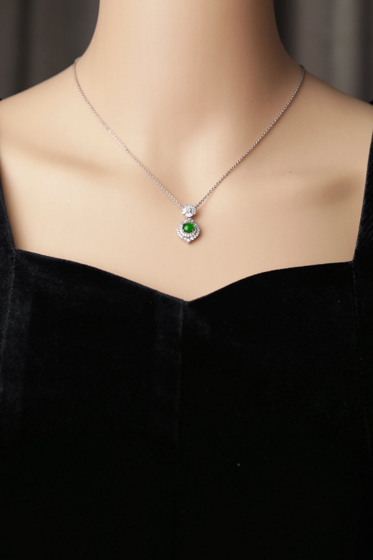 Love lingering necklace S925 Silver Jade