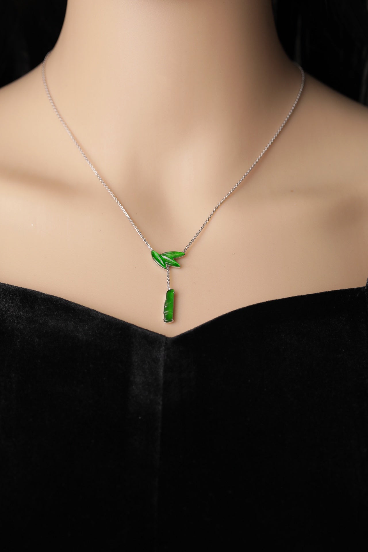 Zhizhu Necklace S925 Silver Jade