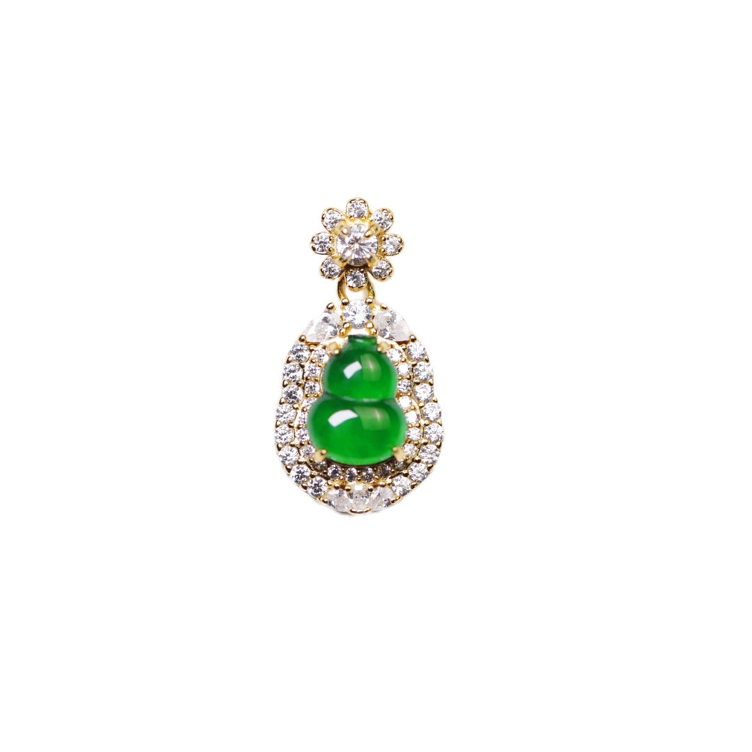 Gourd Pendant S925 Silver Jade