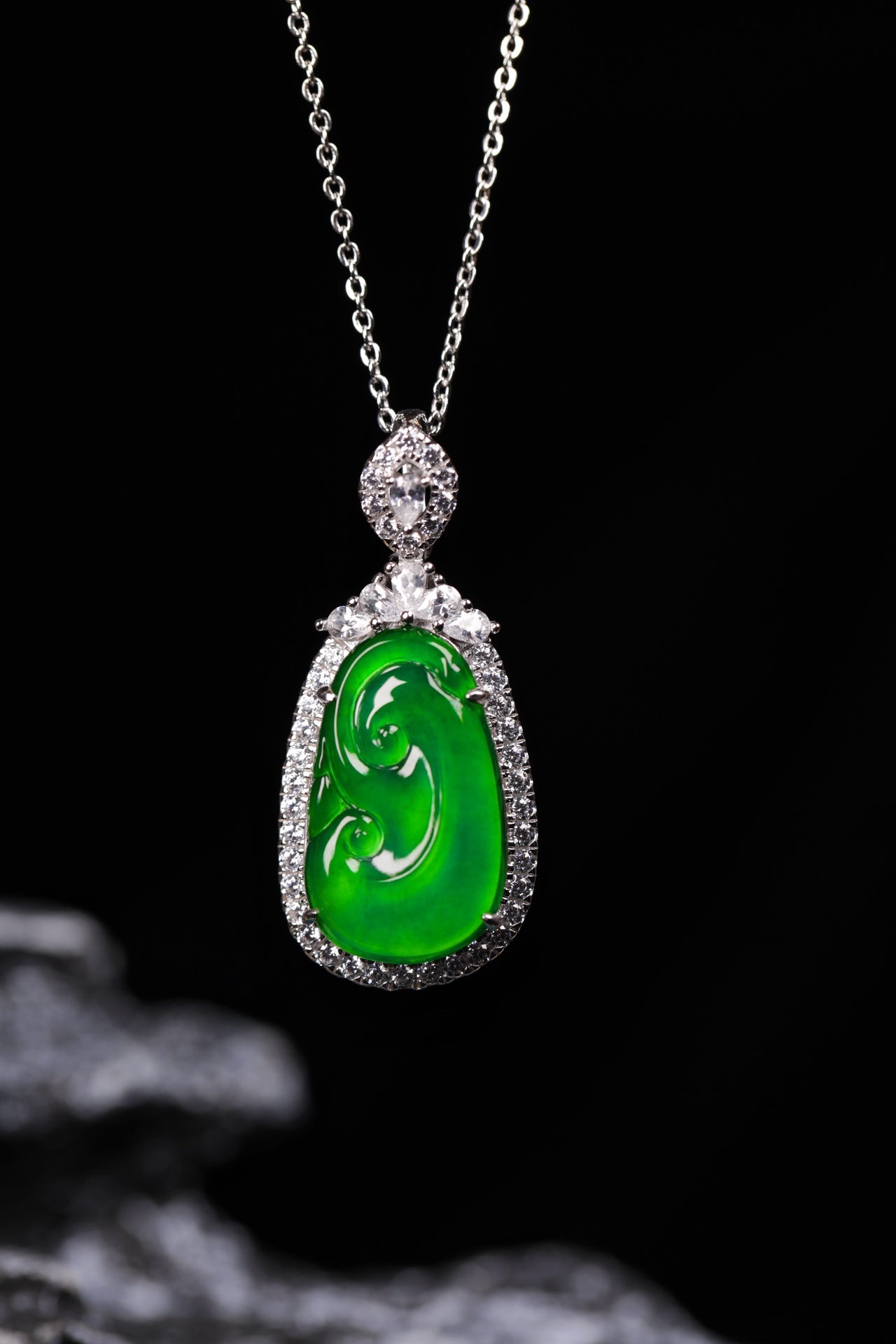 Ruyi Pendant S925 Silver Jade