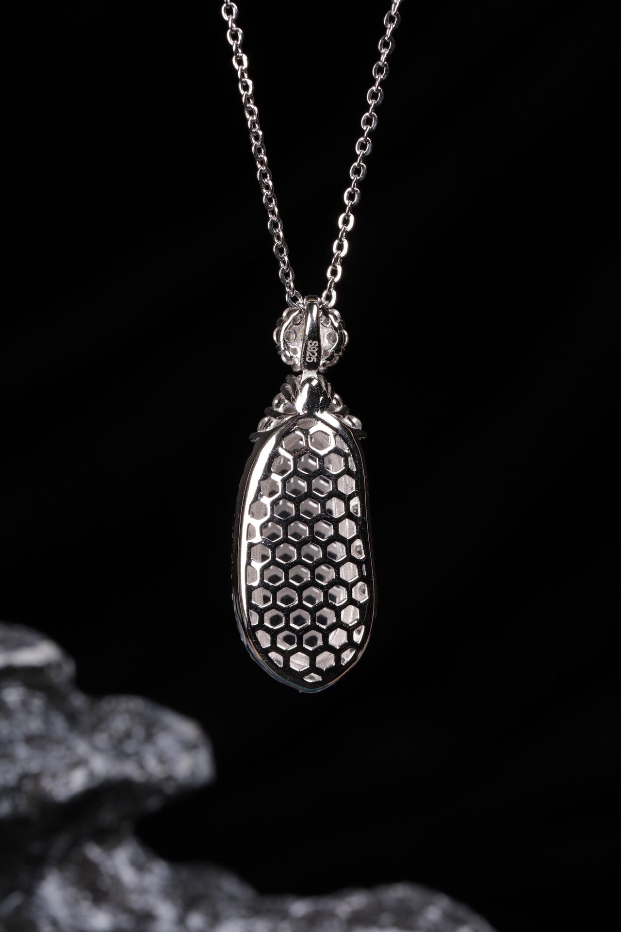 Bean Pendant S925 Silver Jade