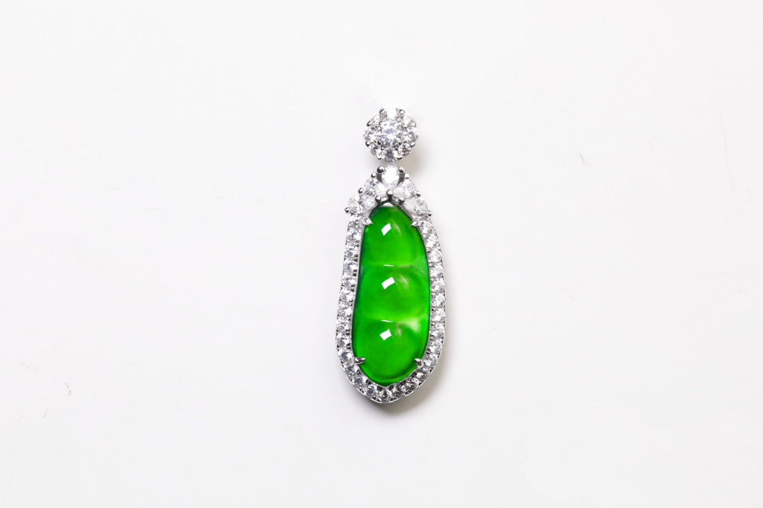 Bean Pendant S925 Silver Jade