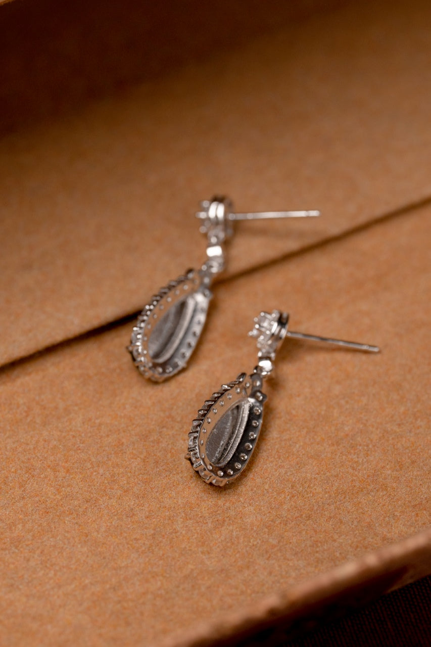 Bean earrings S925 silver jade