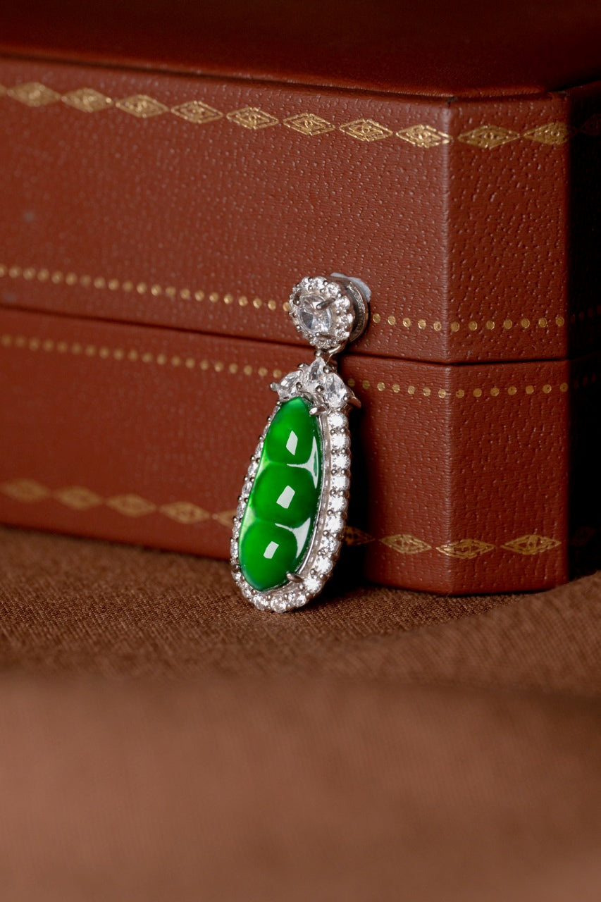 Bean Pendant S925 Silver Jade