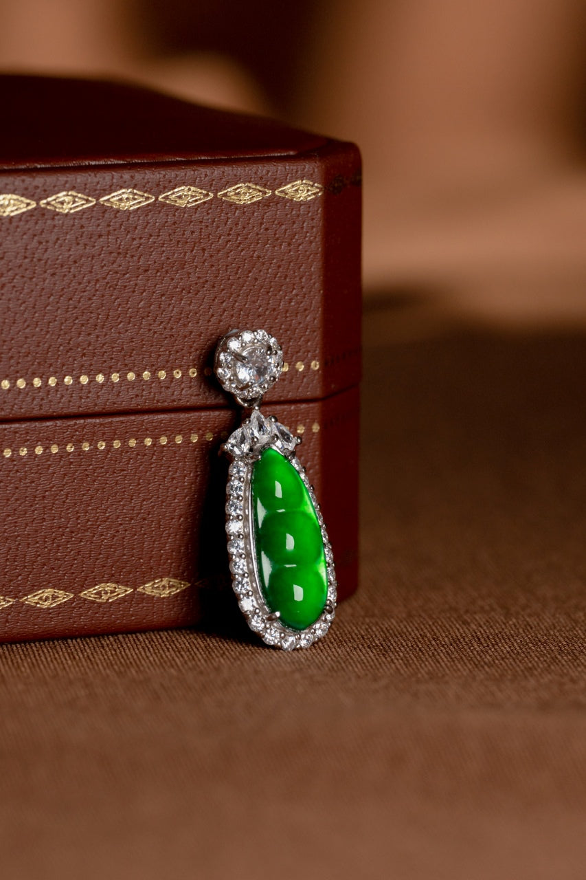 Bean Pendant S925 Silver Jade