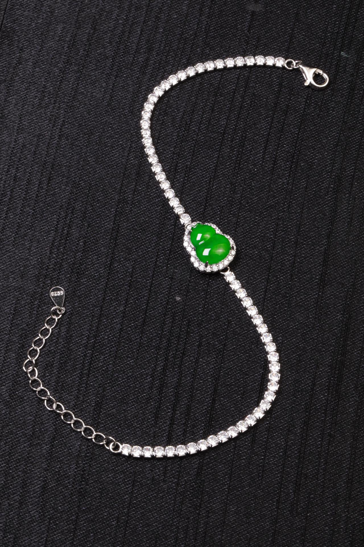 Gourd Bracelet S925 Silver Jade