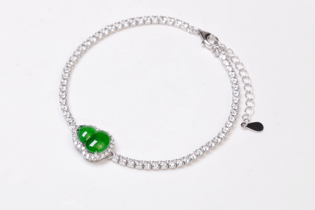 Gourd Bracelet S925 Silver Jade