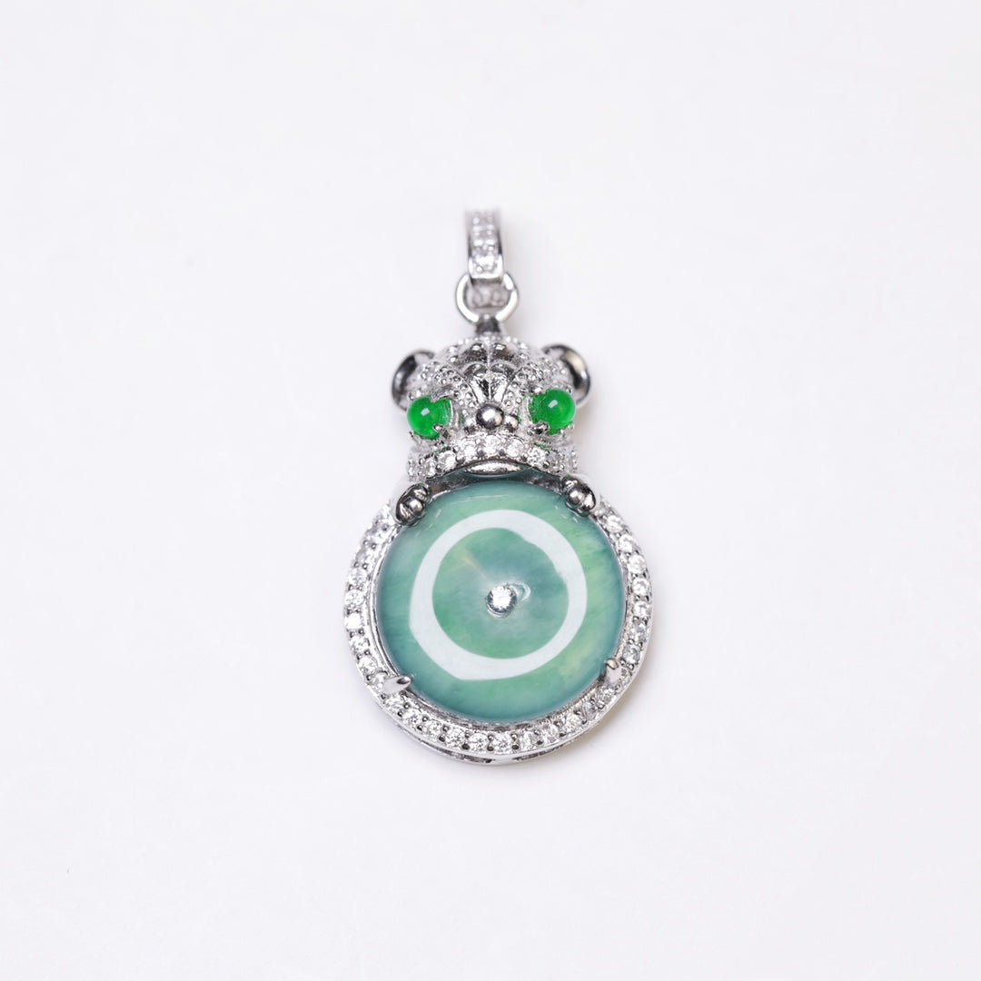 Peace buckle pendant S925 silver jade