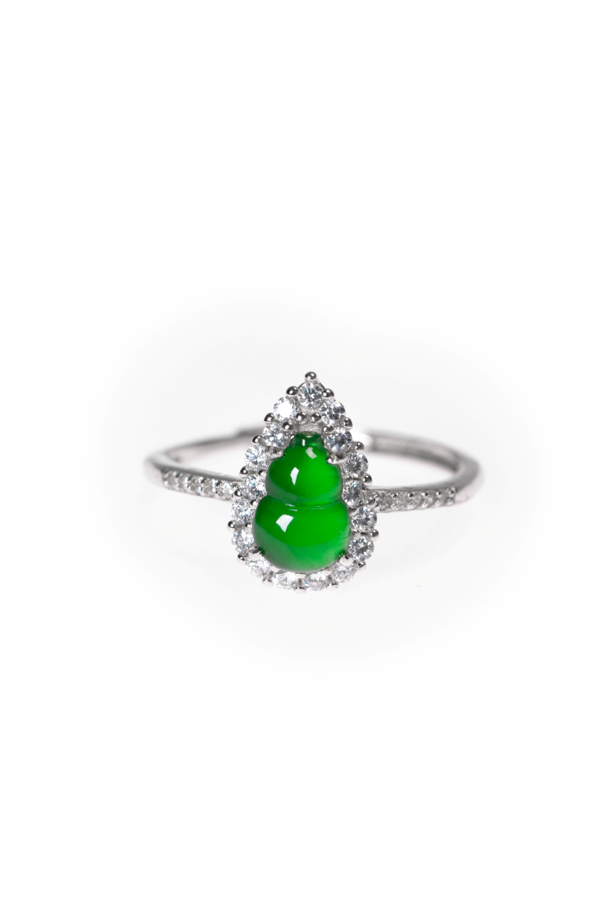 Gourd Ring S925 Silver Jade