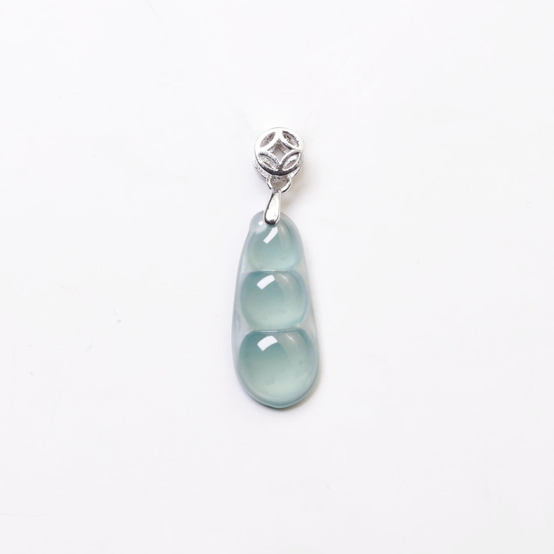 Bean Pendant S925 Silver Jade