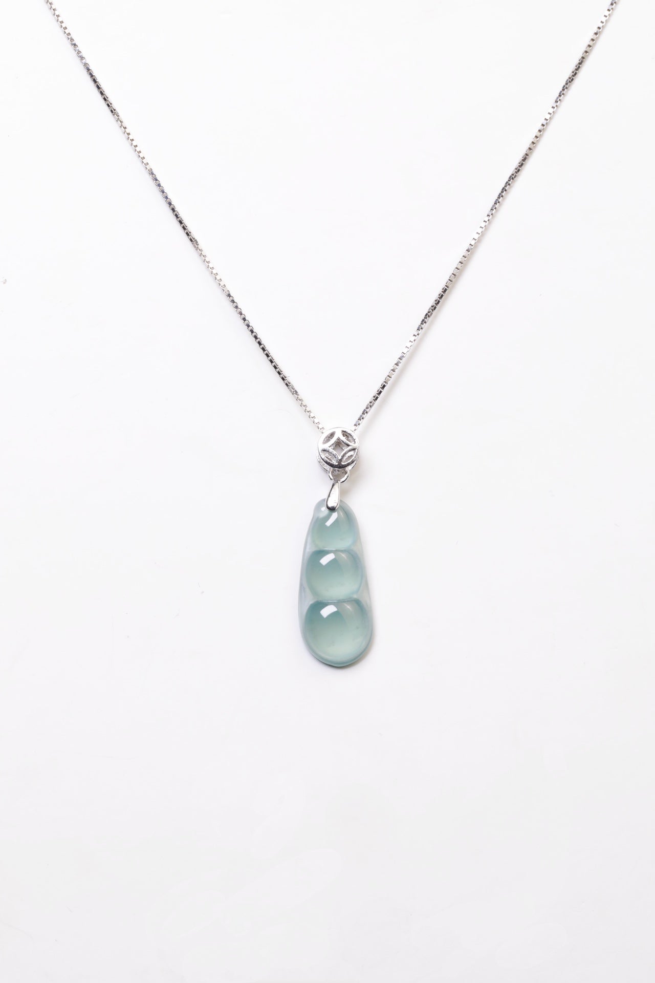 Bean Pendant S925 Silver Jade