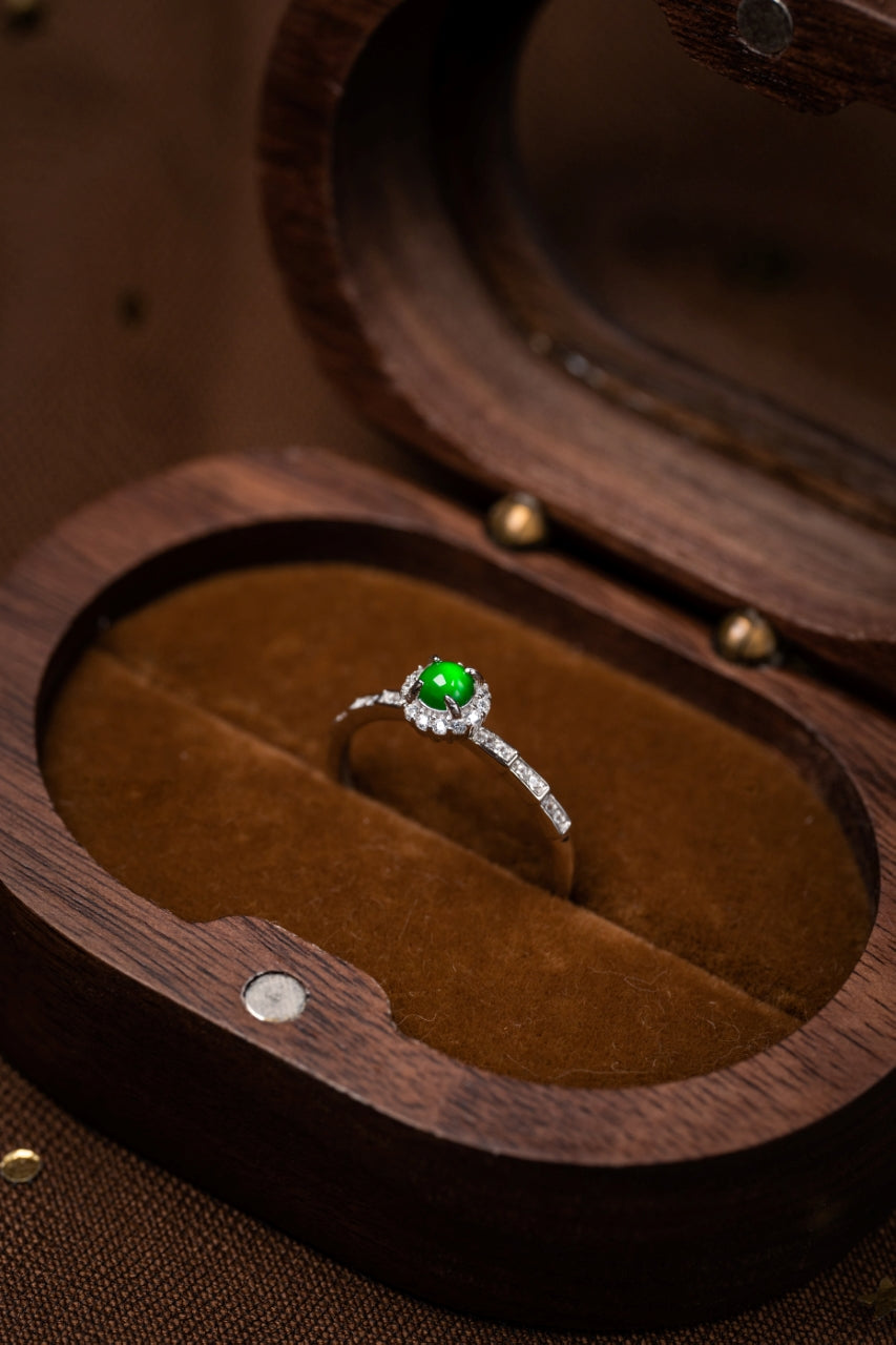 Heart of Eternity Ring S925 silver jade