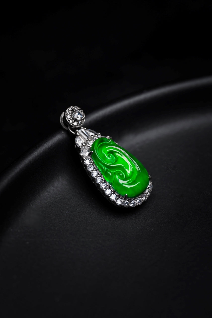 Ruyi Pendant S925 Silver Jade