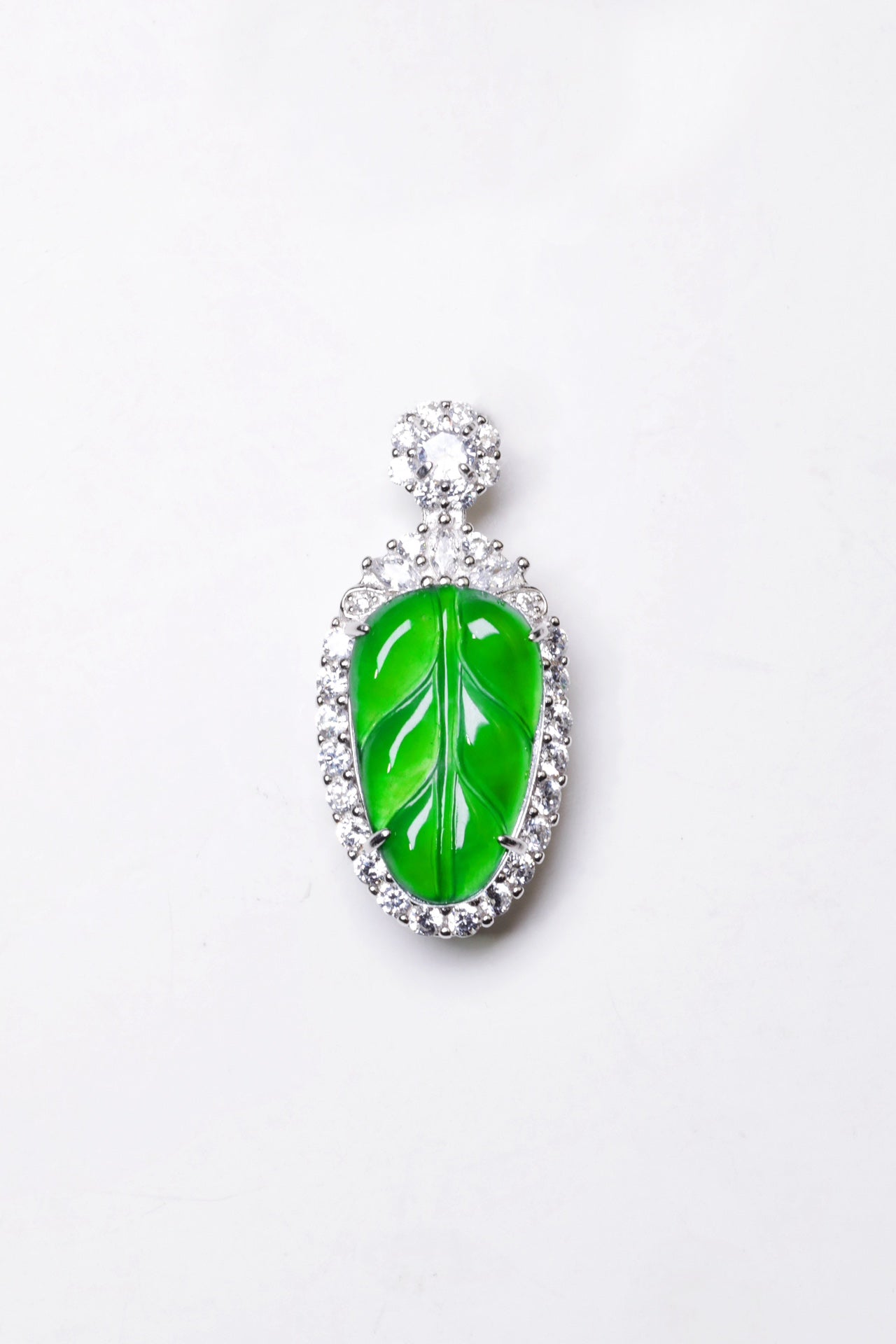 Leaf Pendant S925 Silver Jade