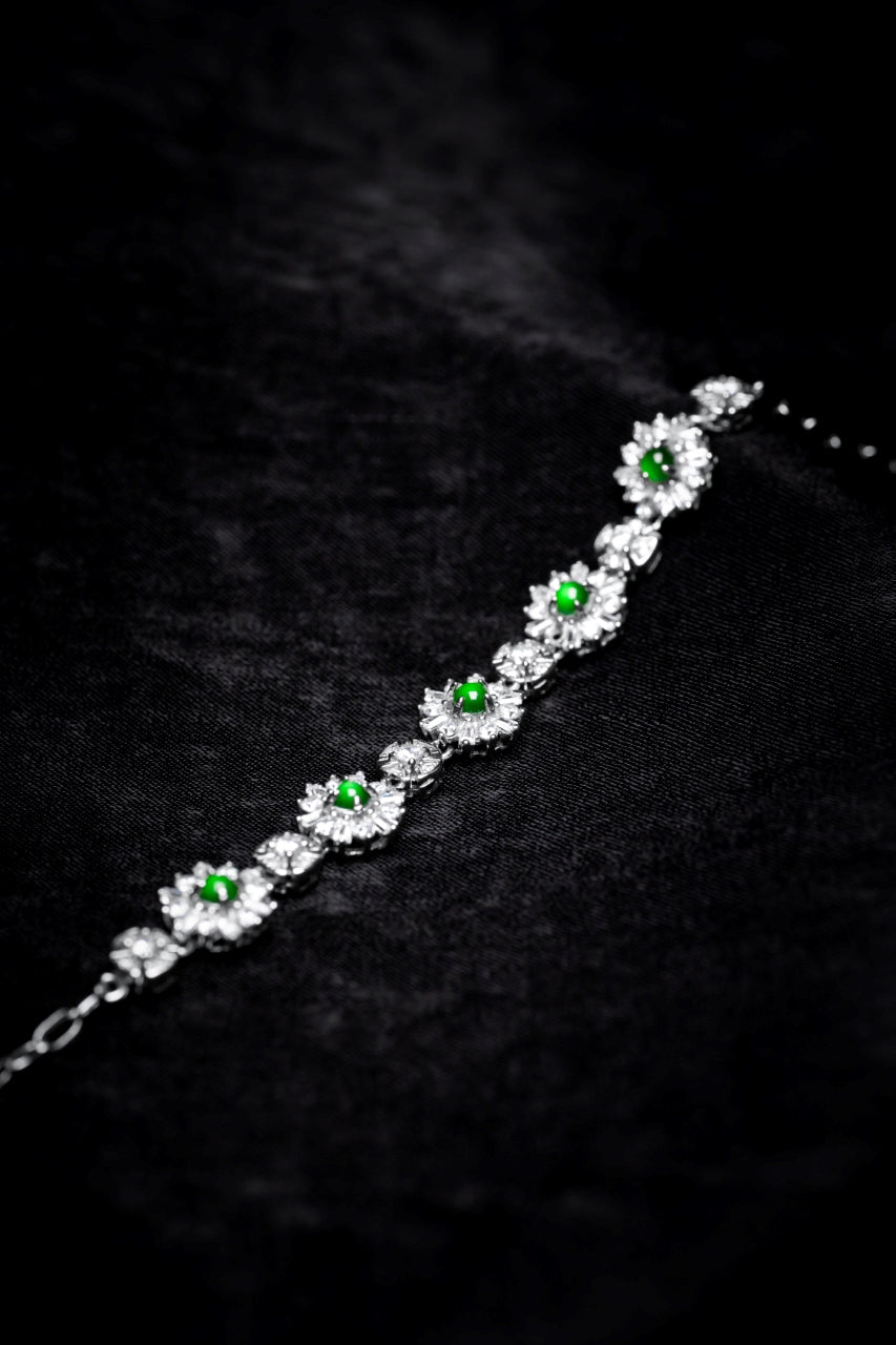 Leisurely Time Bracelet S925 silver jadeite