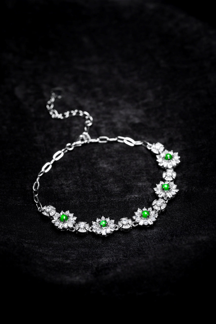 Leisurely Time Bracelet S925 silver jadeite