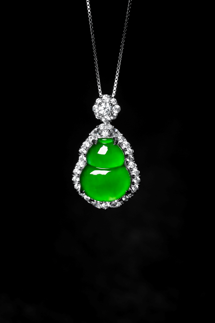 Gourd Pendant S925 Silver Jade