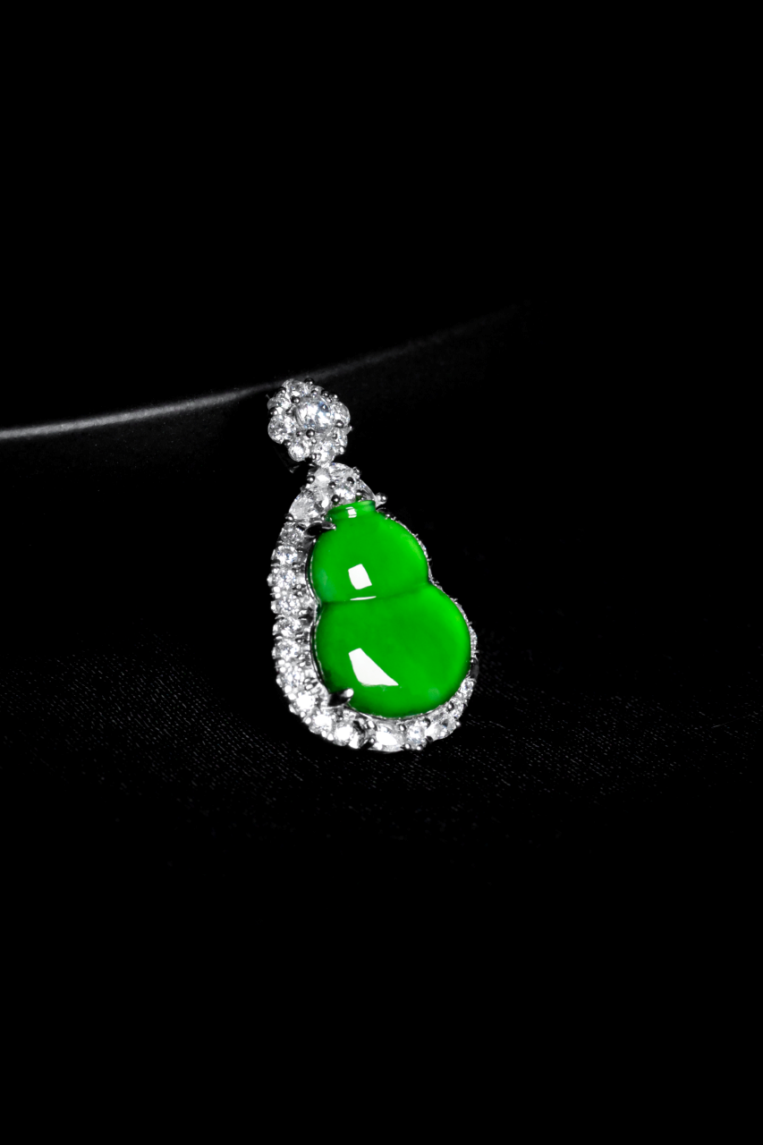 Gourd Pendant S925 Silver Jade