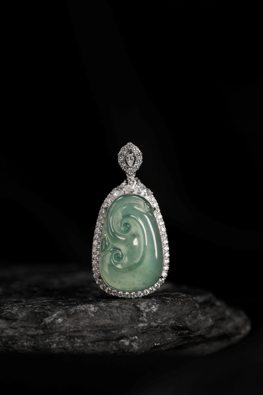 Ruyi Pendant S925 Silver Jade