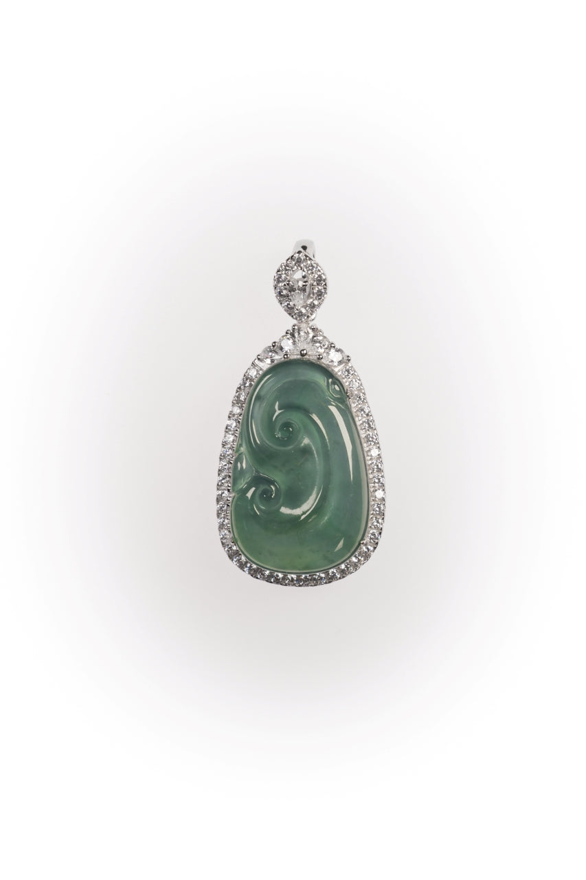 Ruyi Pendant S925 Silver Jade