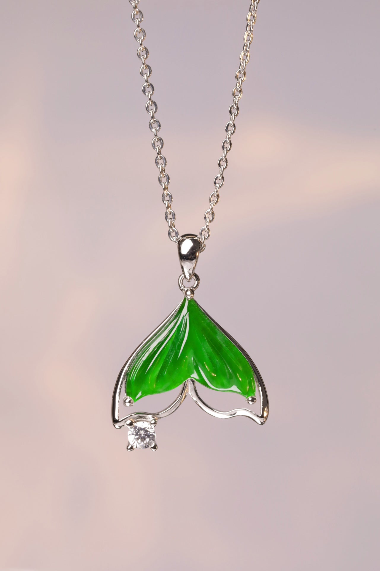 Brocade Pendant S925 Silver Jade