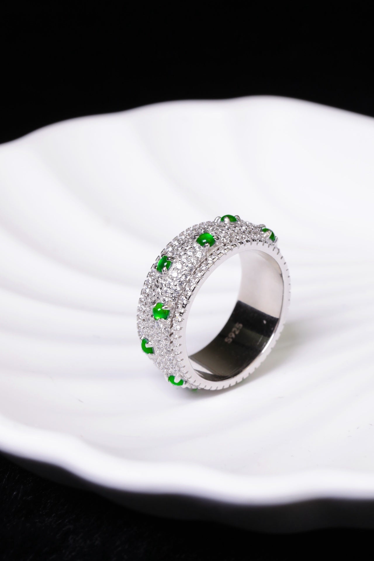 Lucky Ring S925 Silver Jade