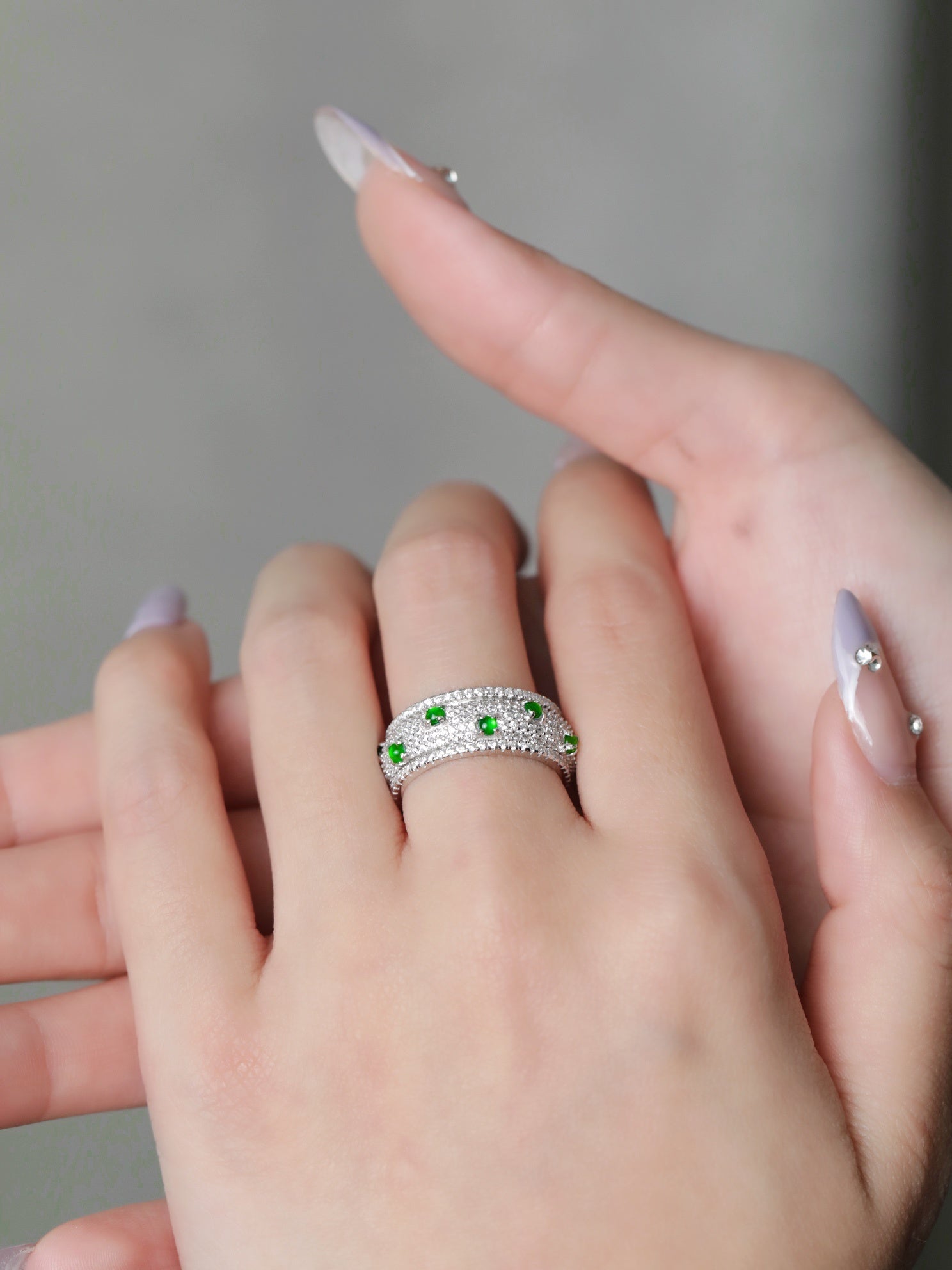 Lucky Ring S925 Silver Jade