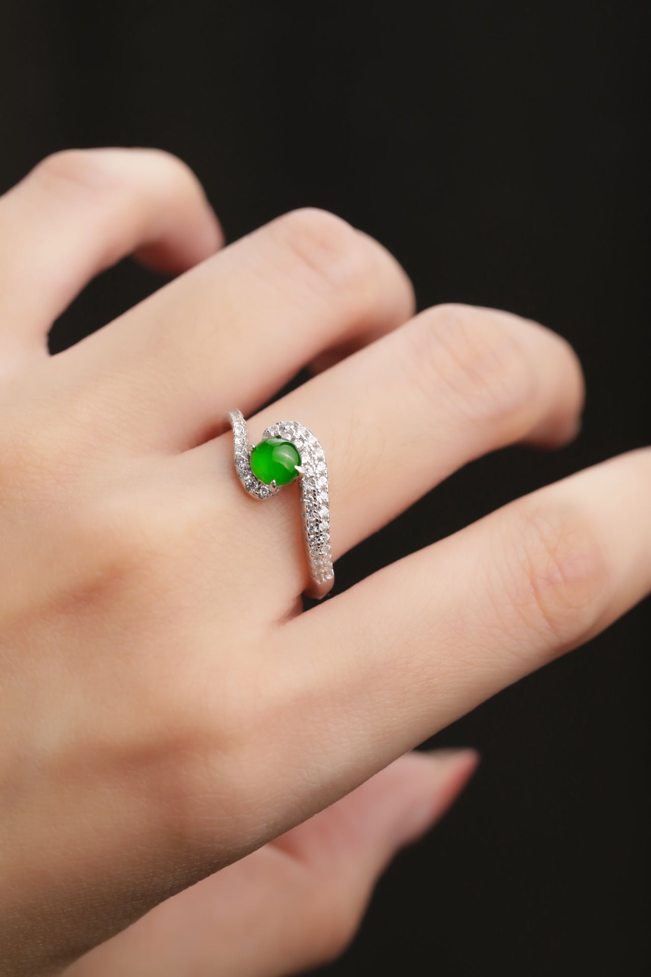 First Love Ring S925 silver jade