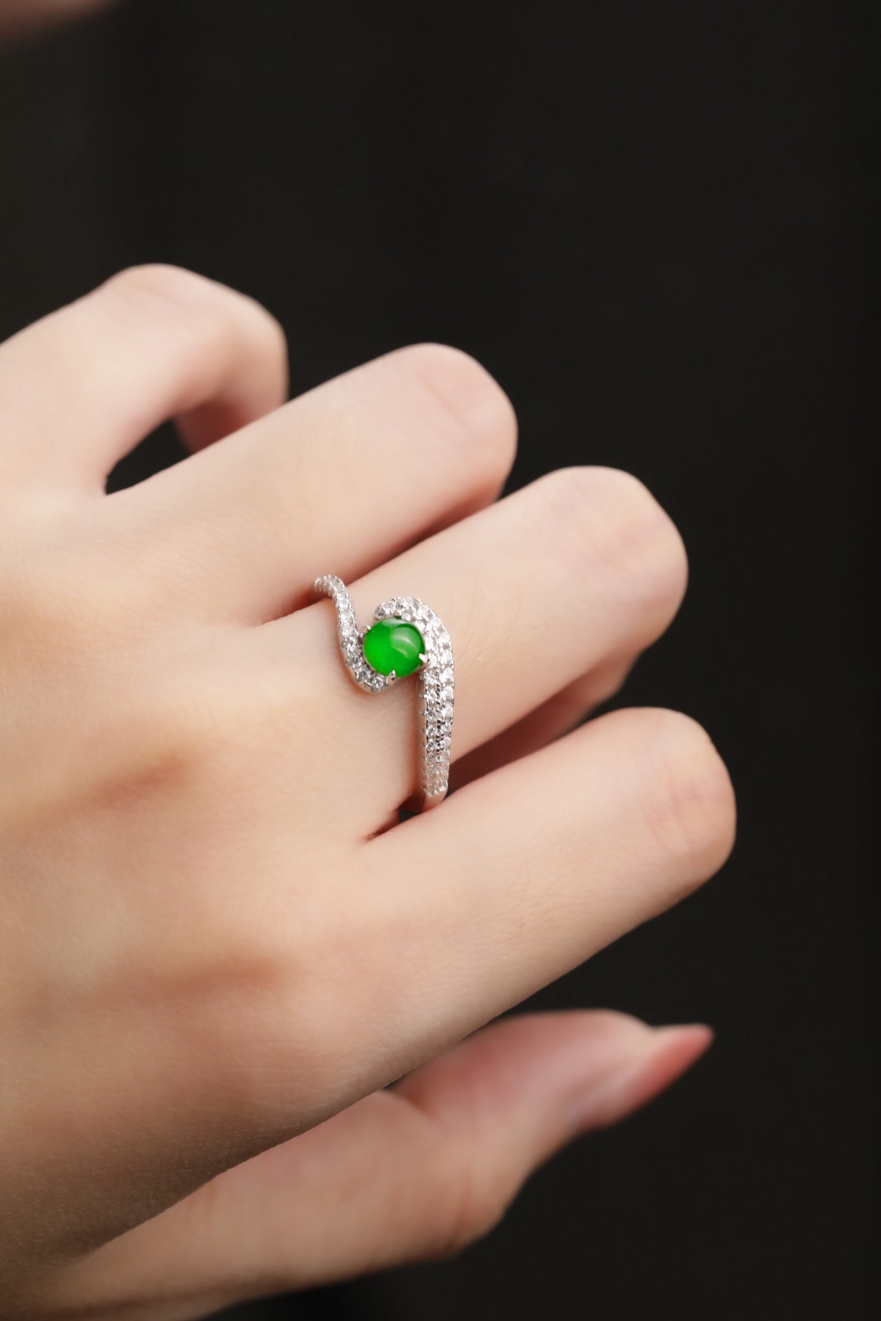 First Love Ring S925 silver jade