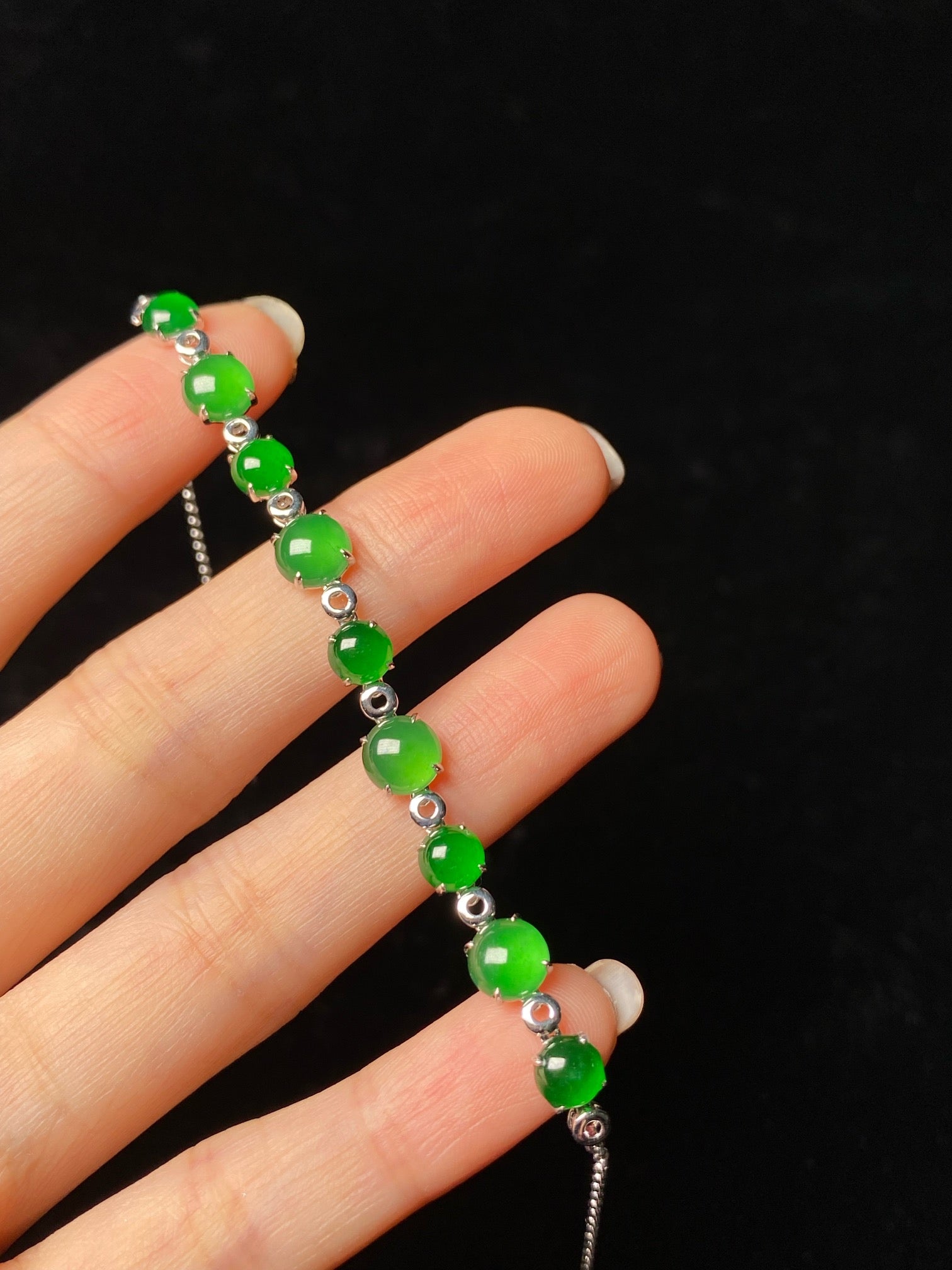 18K Jade Bead Bracelet