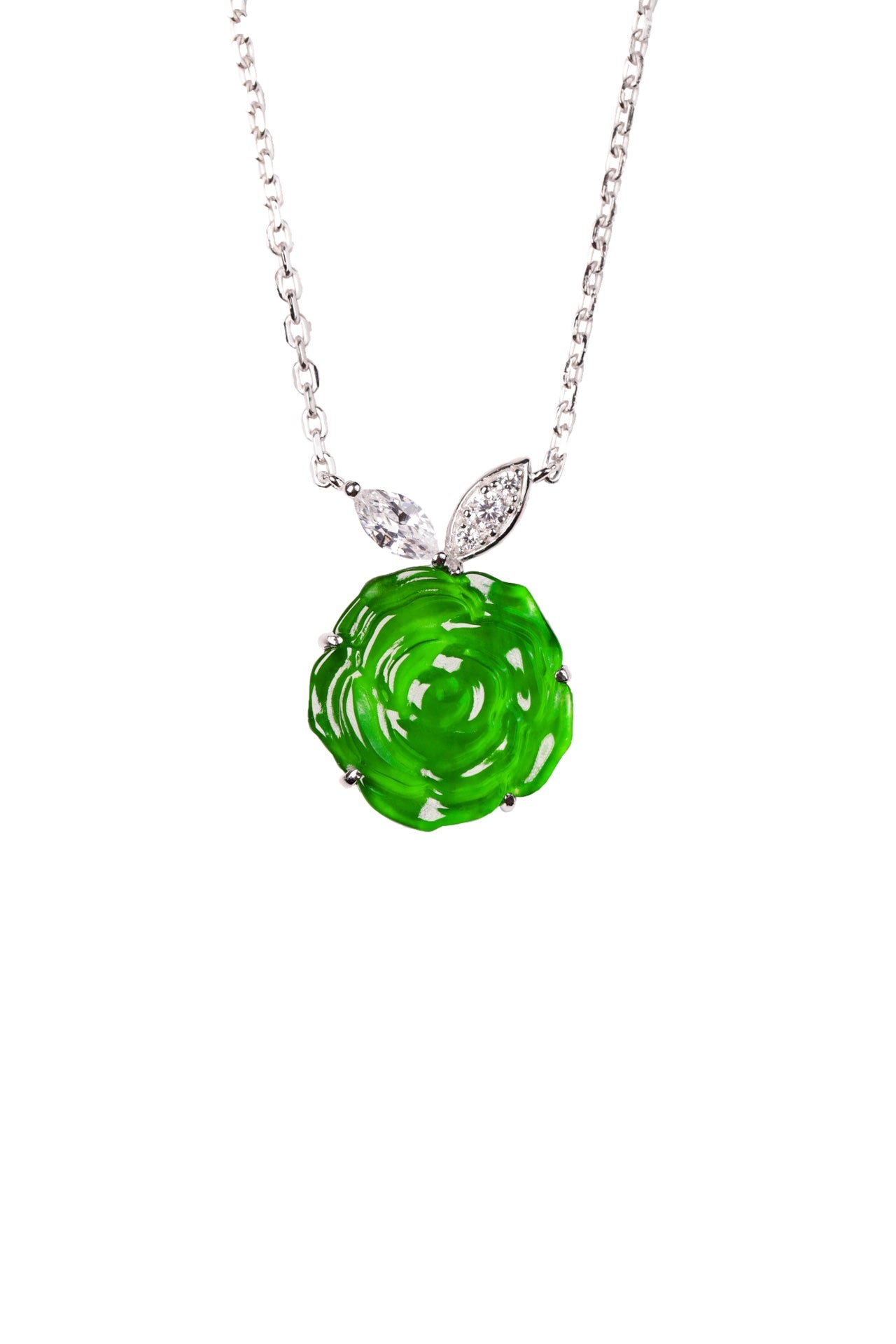 925 silver Guiqi necklace natural jadeite