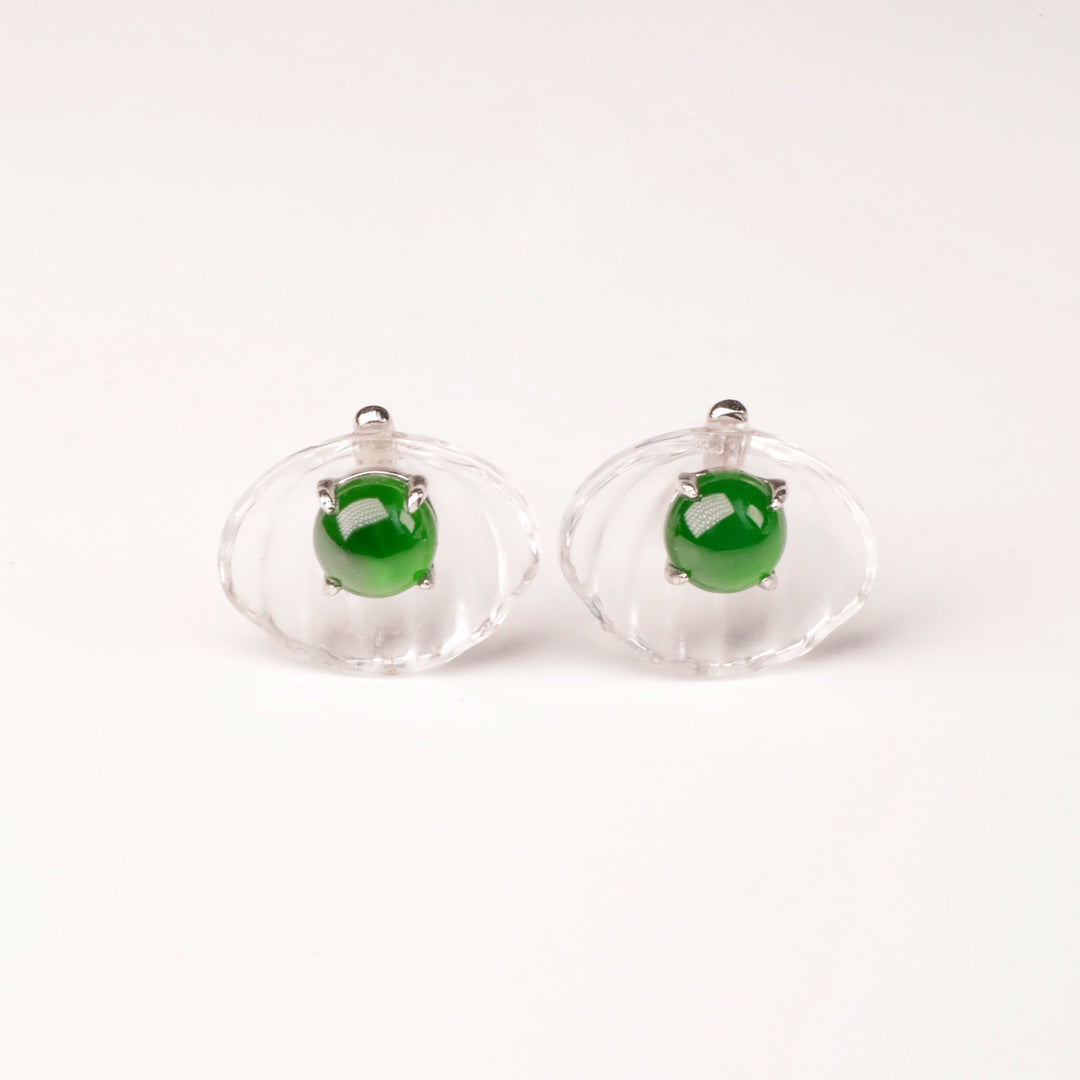 Crystal Shell Stud Earrings