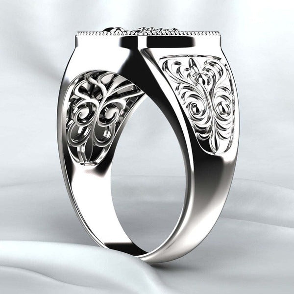 Wish New Creative Scorpio Relief Men's Ring - 925 Silver-Plated Scorpion Anniversary Ring