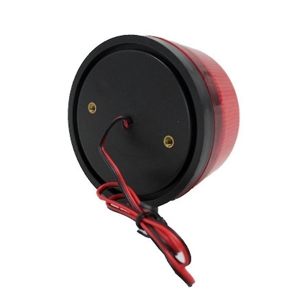 Waterproof 12V LED Flashing Warning Light - Red Strobe Alarm Light for Security and Safety Applications