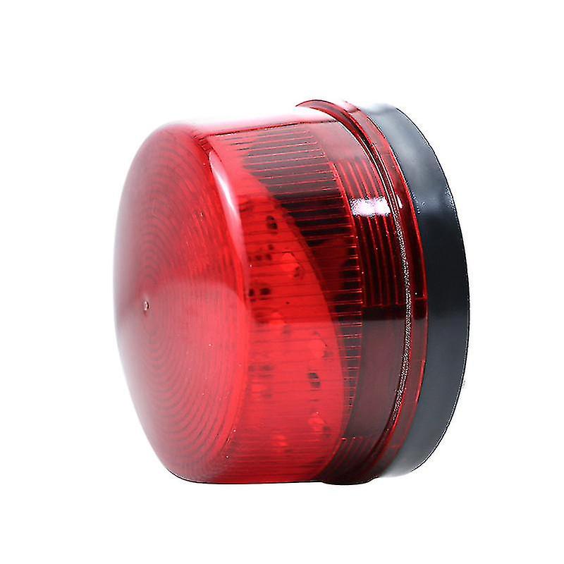 Waterproof 12V LED Flashing Warning Light - Red Strobe Alarm Light for Security and Safety Applications