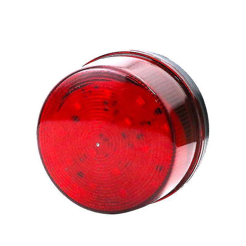 Waterproof 12V LED Flashing Warning Light - Red Strobe Alarm Light for Security and Safety Applications