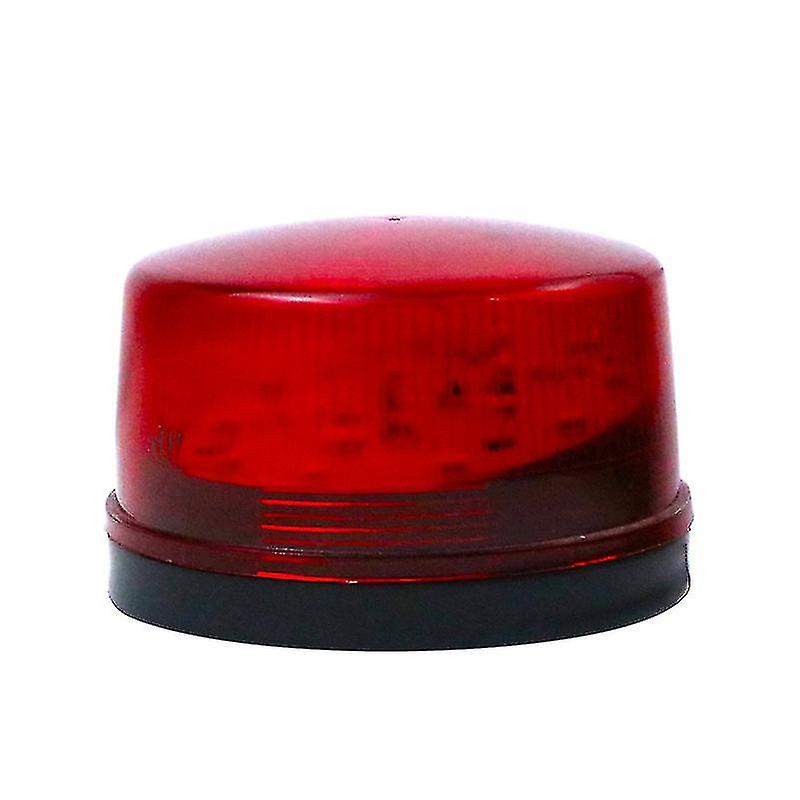 Waterproof 12V LED Flashing Warning Light - Red Strobe Alarm Light for Security and Safety Applications