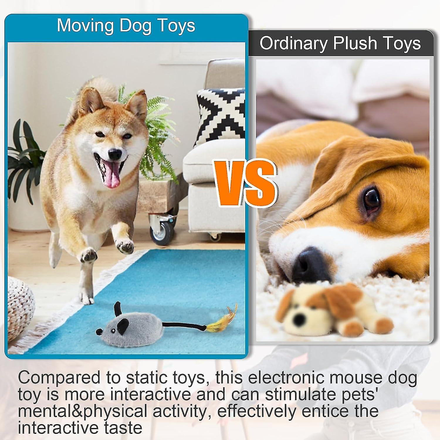 Fake Mouse Moving Dog Toy with Automatic Sensor - Realistic Sound & Extended Tail