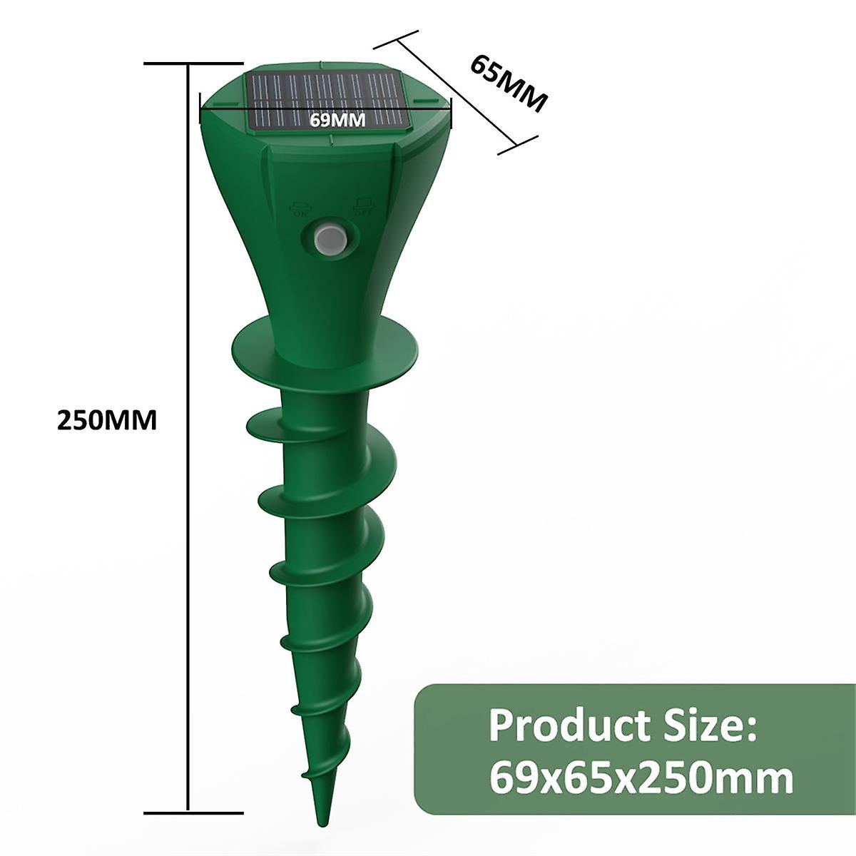 IP65 Waterproof Mole Repeller - Solar-Powered Animal Deterrent for Moles and Voles