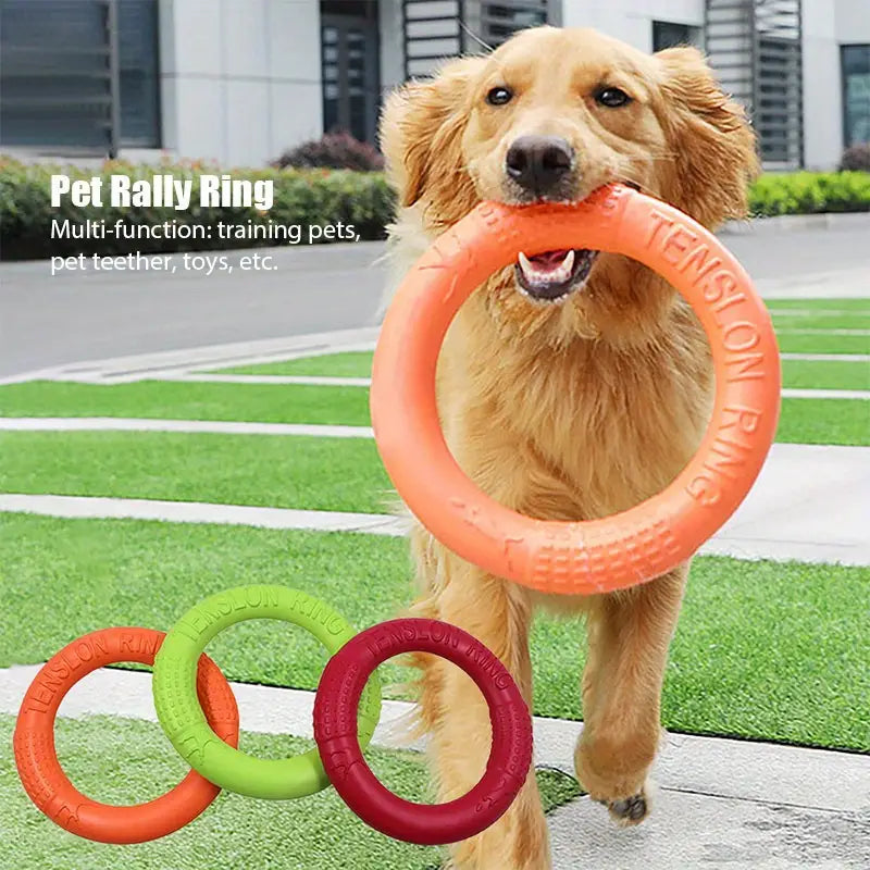 EVA Pet Toy - Tug Ring & Frisbee for Dogs, Training Disc for Improved Agility and Obedience