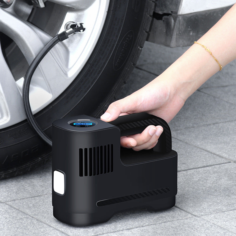 Portable Multi-Function Car Tire Inflator Pump - Digital Display Air Compressor with Accessories