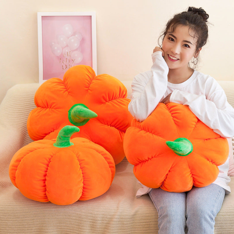 Cute Pumpkin Pillow Plush Toy Doll Round Cushion Birthday Gift Doll