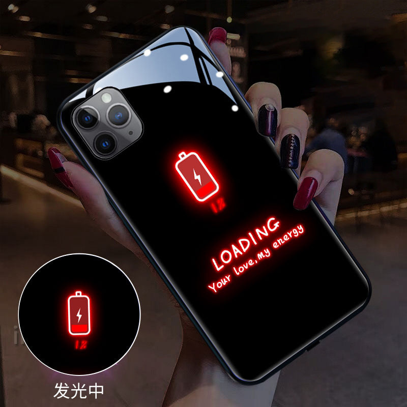 Luminous mobile phone case suitable for Apple series iPhone creative luminous protective case