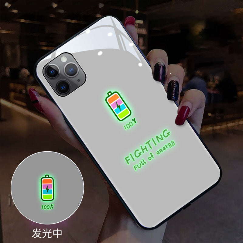 Luminous mobile phone case suitable for Apple series iPhone creative luminous protective case