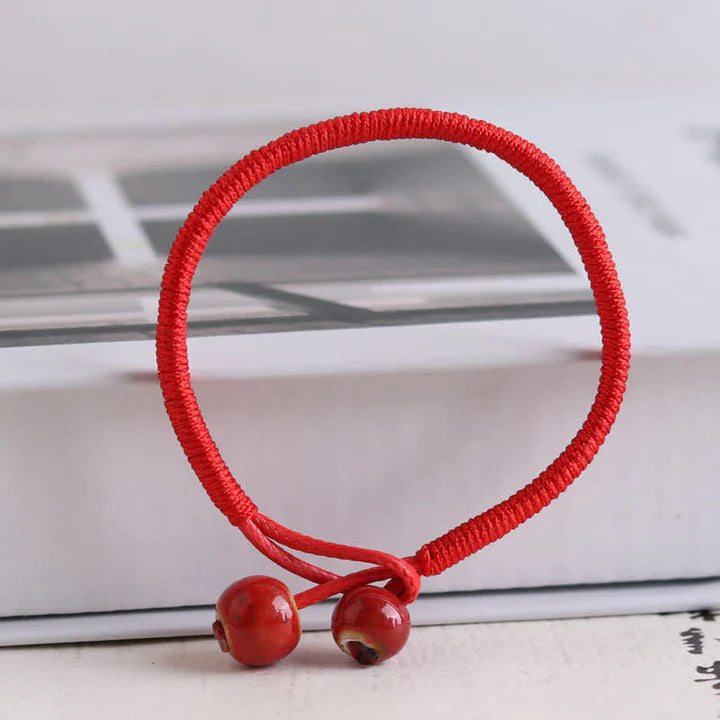 FengShui Lucky Red String Ceramic Bracelet