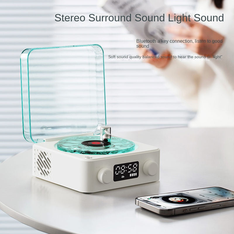 White Noise Bluetooth Speaker with Projection Night Light - Mini Wireless High-Quality Sound Clock Speaker, Perfect Gift