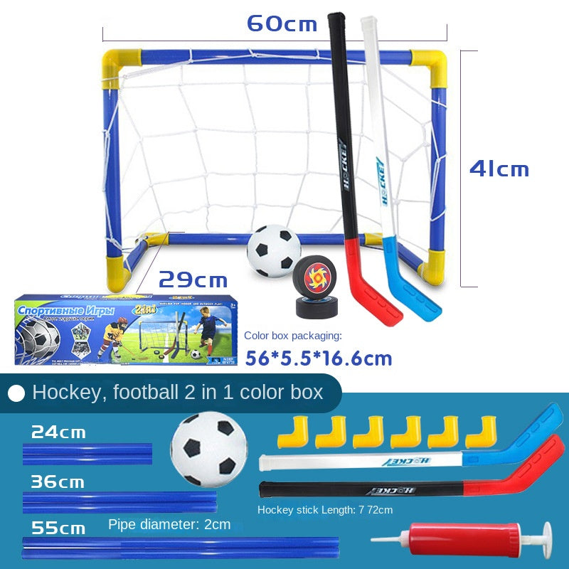 Children's Indoor and Outdoor Plastic Soccer Goal Set - DIY Sports Toy Football Frame